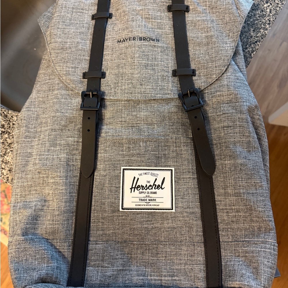 Herschel Supply Company Grey Heather Backpack with Black Straps